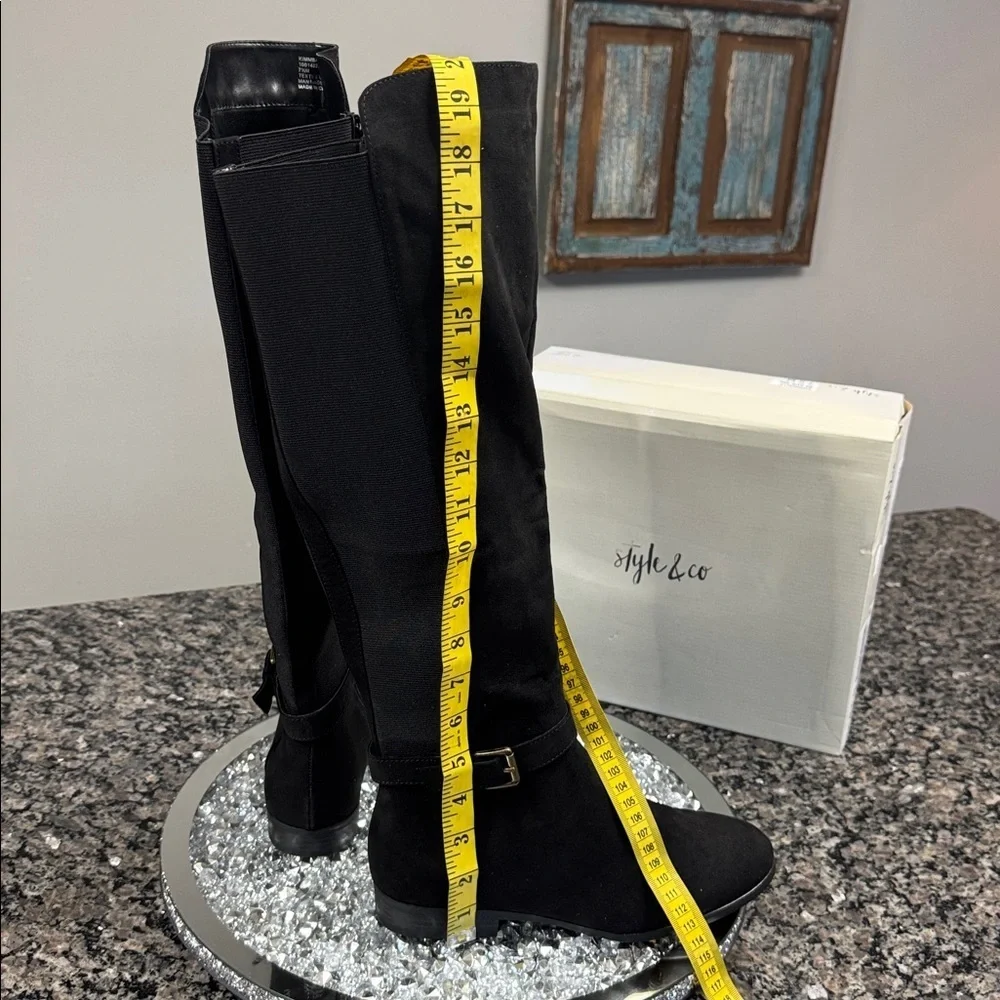 Style & Co. Kimball Black riding Boots NEW 7.5